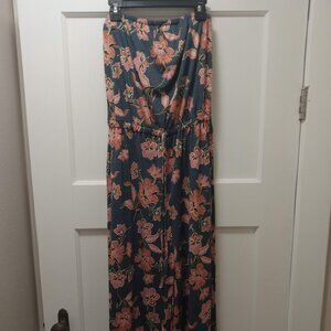Maurices Strapless Floral Jumpsuit